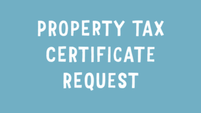 Property Tax Certificate Request Cta